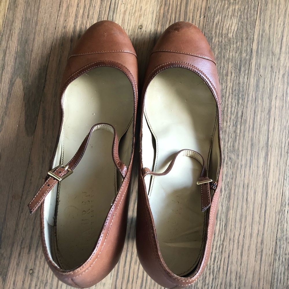 Ralph Lauren Leather Mary Jane Heels